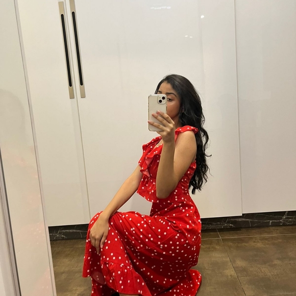 urbanic | Dresses | Urbanic Red Polka 